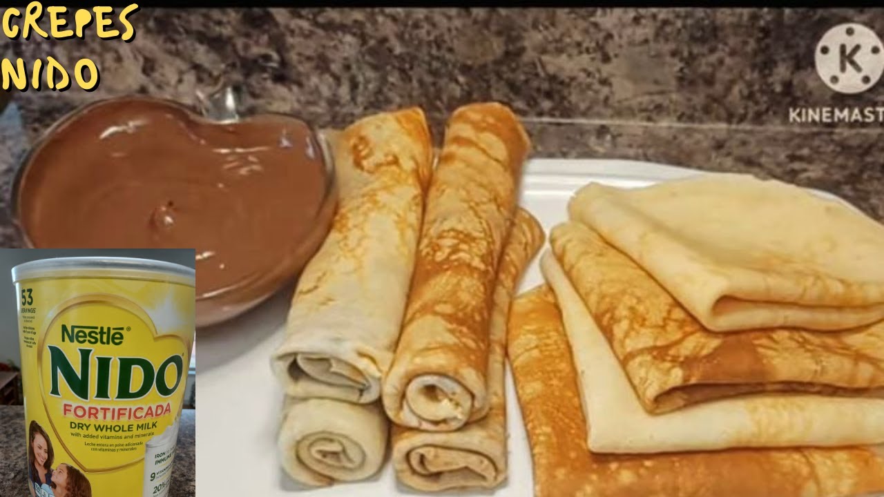 CREPES  avec le lait NIDO( lait en poudre), recette facile et rapide!
