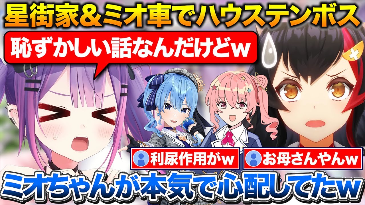 星街家とミオ車でハウステンボスに行ったトワ様+とある事でミオしゃに本気で心配されて恥ずかしかった話【ホロライブ/常闇トワ/星街すいせい/大神ミオ】