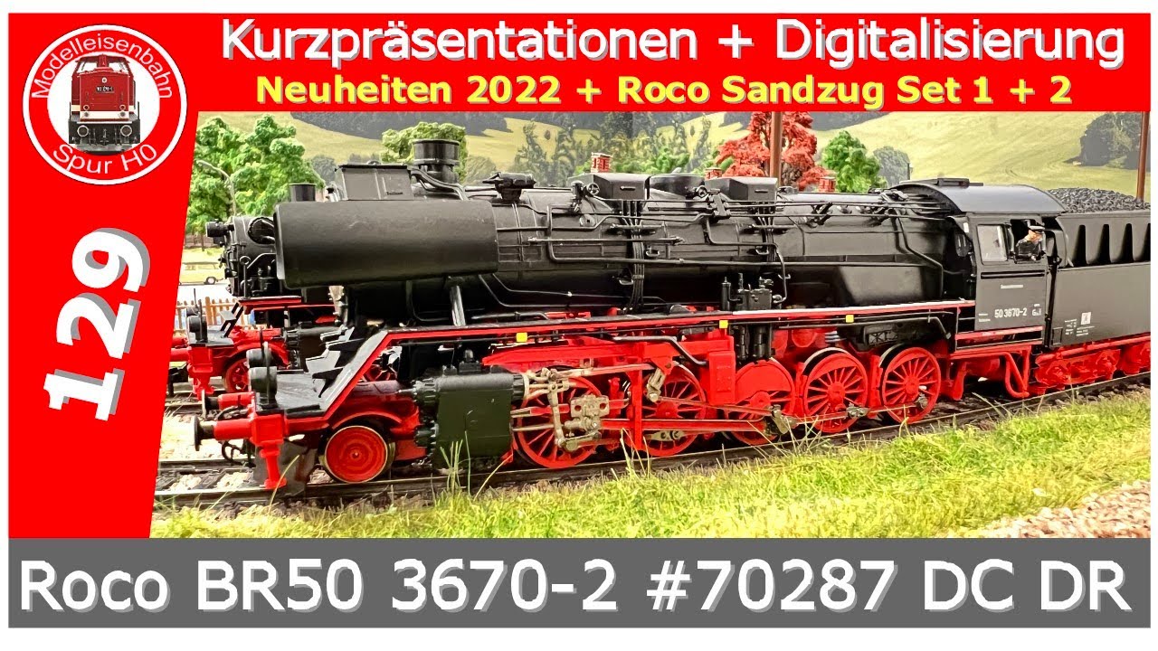 Roco BR 50 3670-2 #70287 + Roco Sandzug Set #77041 + #77042 ESU Loksound 5 Goldcap DR