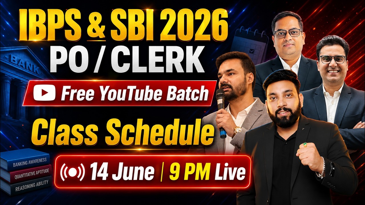 SBI & IBPS PO/CLERK 2026🔥 | Biggest FREE YouTube Batch  for All Students | Mission Bankers 2026 🚀 |