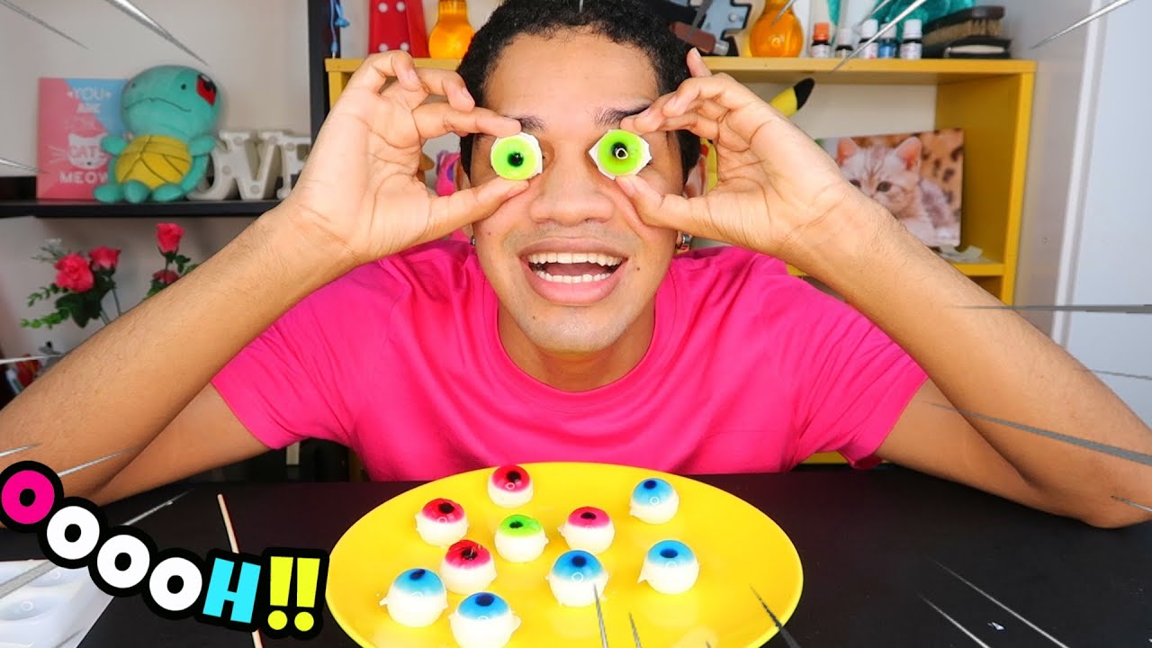 DOCE DE HALLOWEEN: Olhos de Gelatina!! #Halloween 👁