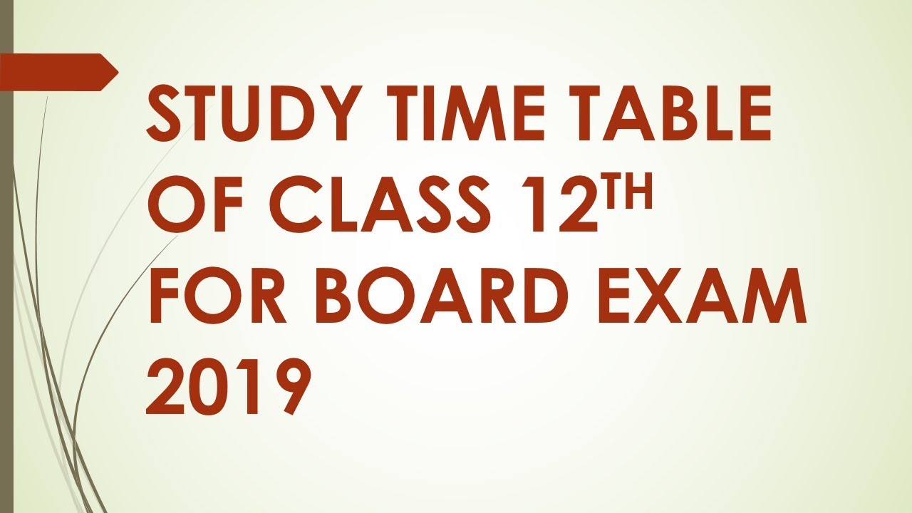STUDY TIME TABLE FOR CLASS 12th 2020[CBSE & ICSE ] in HINDI /HOW TOPPER MAKE TIME TABLE/CLASS 12/