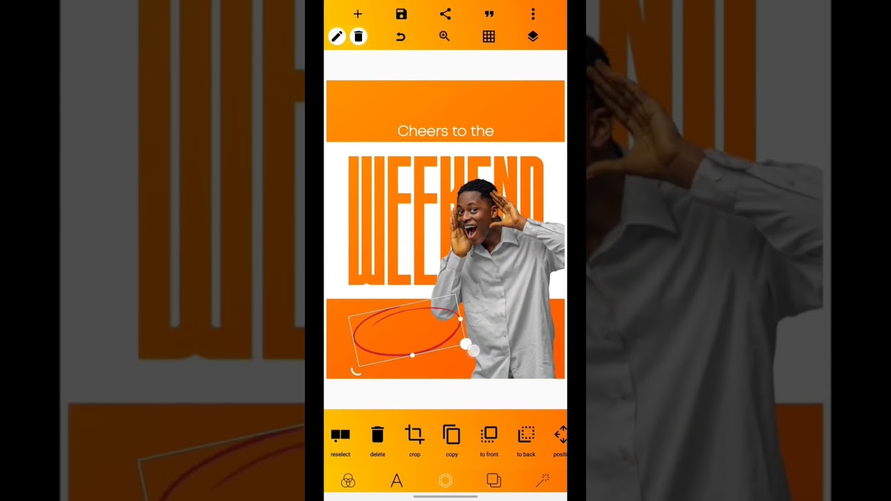 Weekend Flyer Design On pixellab #pixellabtutorial