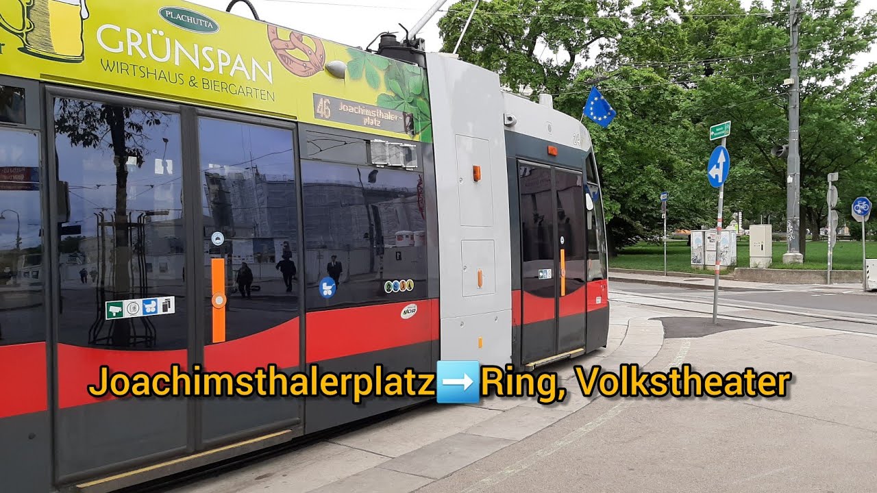 Wiener Linien Linie 46 🚊 #037 Joachimsthalerplatz➡️Ring, Volkstheater U
