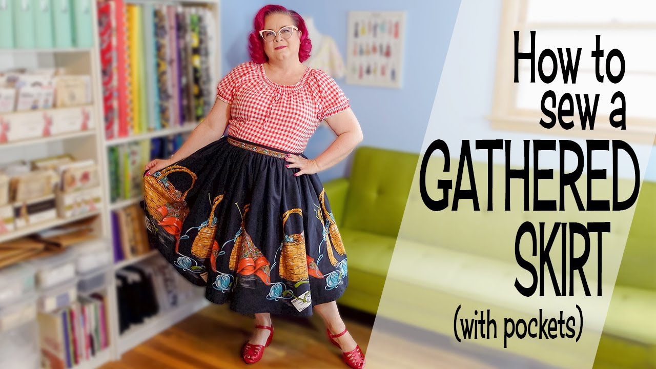 How to Make a Gathered Skirt with Pockets for Any Size! | DIY Tutorial
