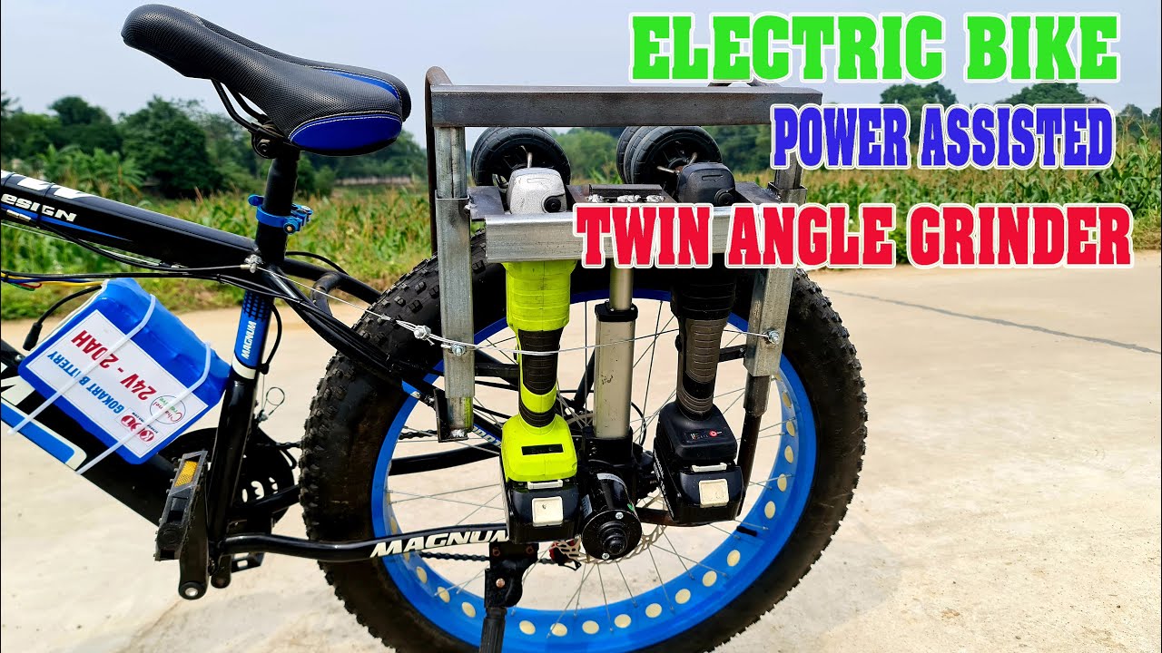 DIY Electric Bike Power Assisted Twin Angle Grinder