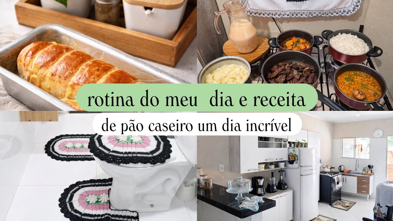 Começando bem cedinho na rotina/molhei minhas plantas/fiz pão caseiro/nosso almoço do dia