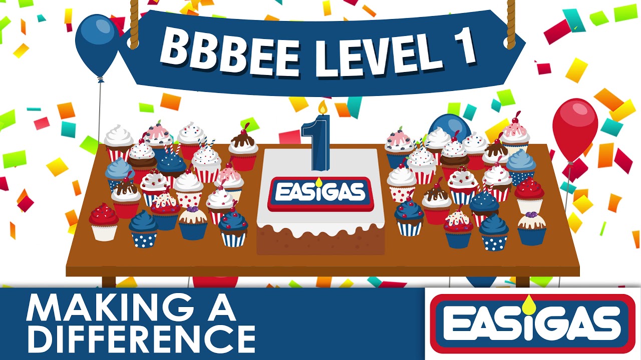Easigas has achieved a BBBEE level 1 contributor status.