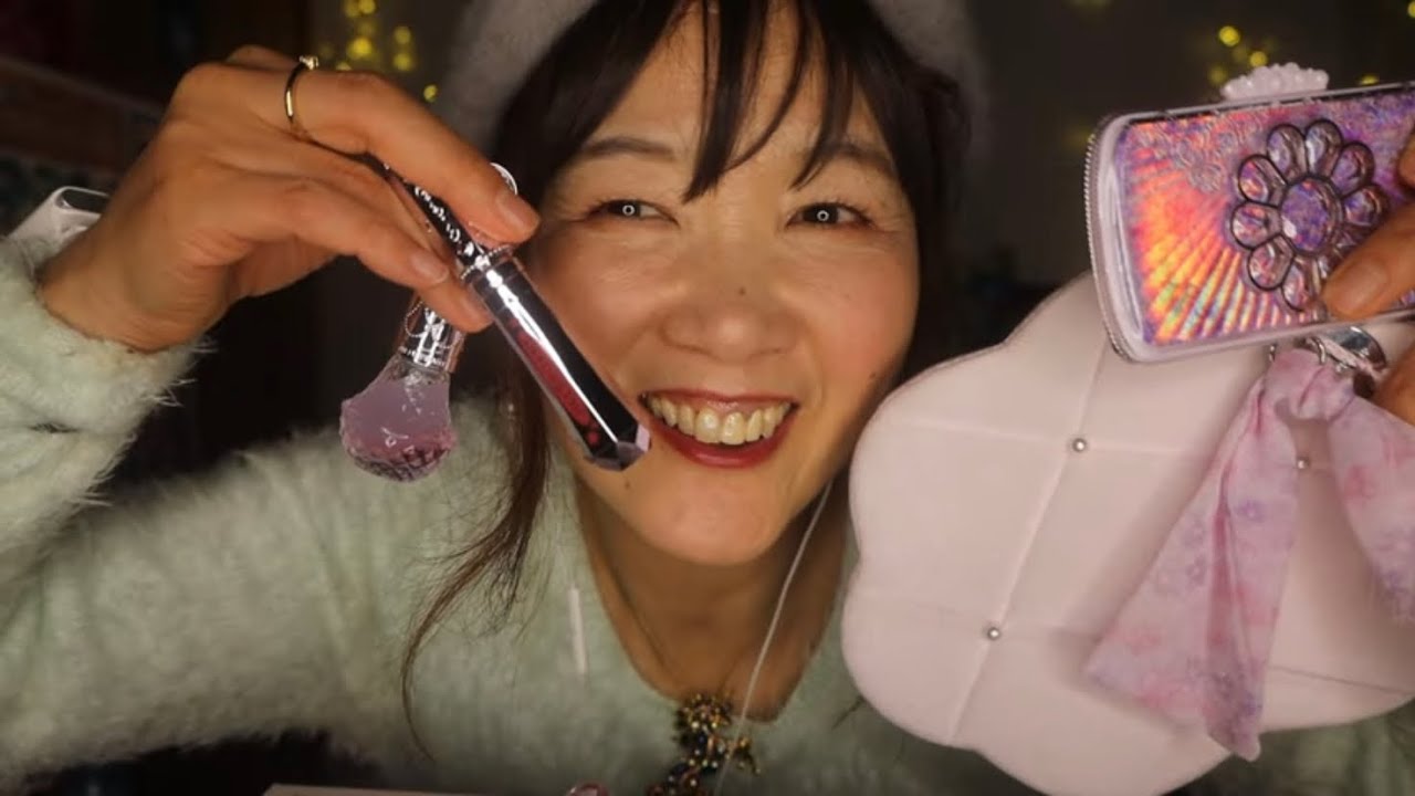 [ASMR] Открывая JILL STUART Christmas Coffret 2023, я буду первым, кто сделает для вас макияж🦄