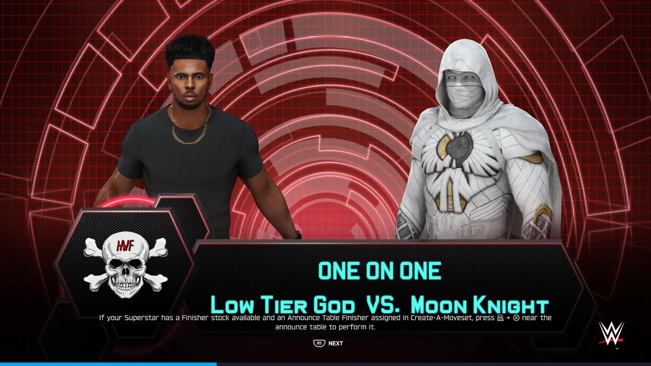Low Tier God vs Moon Knight in a Number 1 Contender Match for the HWF International Championship