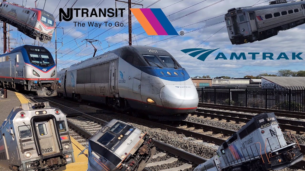 Sunday Amtrak & NJT Railfanning at Jersey Avenue with Lots of Hornshows & a NJT Equipment Move!