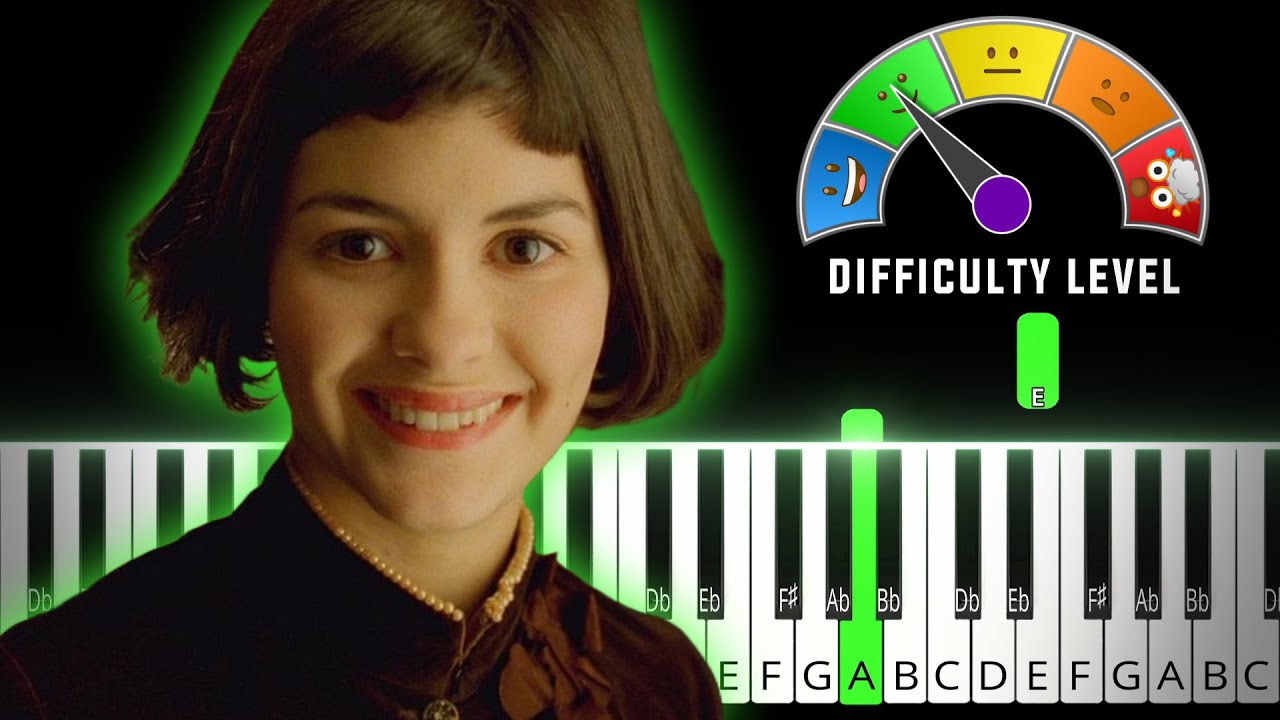 Comptine D'un Autre Été L'après-midi - Amélie | EASY MEDIUM Piano Tutorial + Sheet Music (PDF)