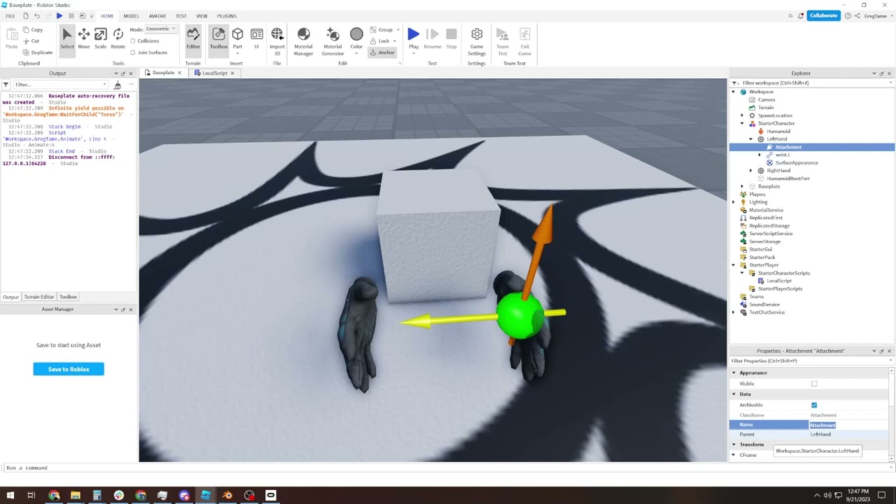 ROBLOX VR TUTORIAL: Step 1, Hand Tracking