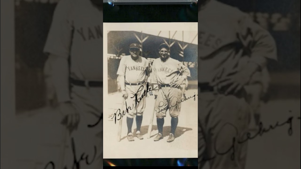 Rare Dual Signed Babe Ruth and Lou Gehrig Photo! Authentic and Stunning!