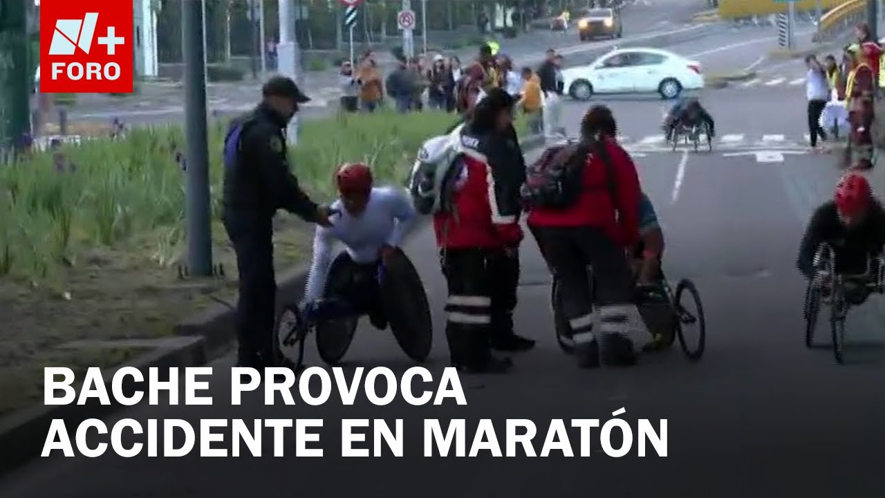 &iquest;Ya repararon el bache del accidente en el Marat&oacute;n CDMX 2025? - Noticias MX