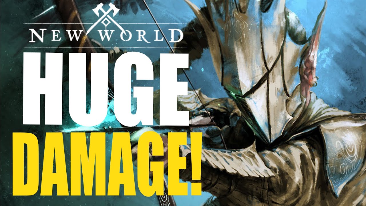 New World MASSIVE Damage BOW & HATCHET Build! 🏹 HUNTER! Easy SOLO Build For Questing And Leveling!