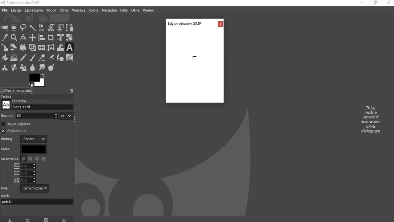 Kurs grafiki komputerowej w programie GIMP cz. 13 - Tryb Jednego Okna GIMP 2.10.8