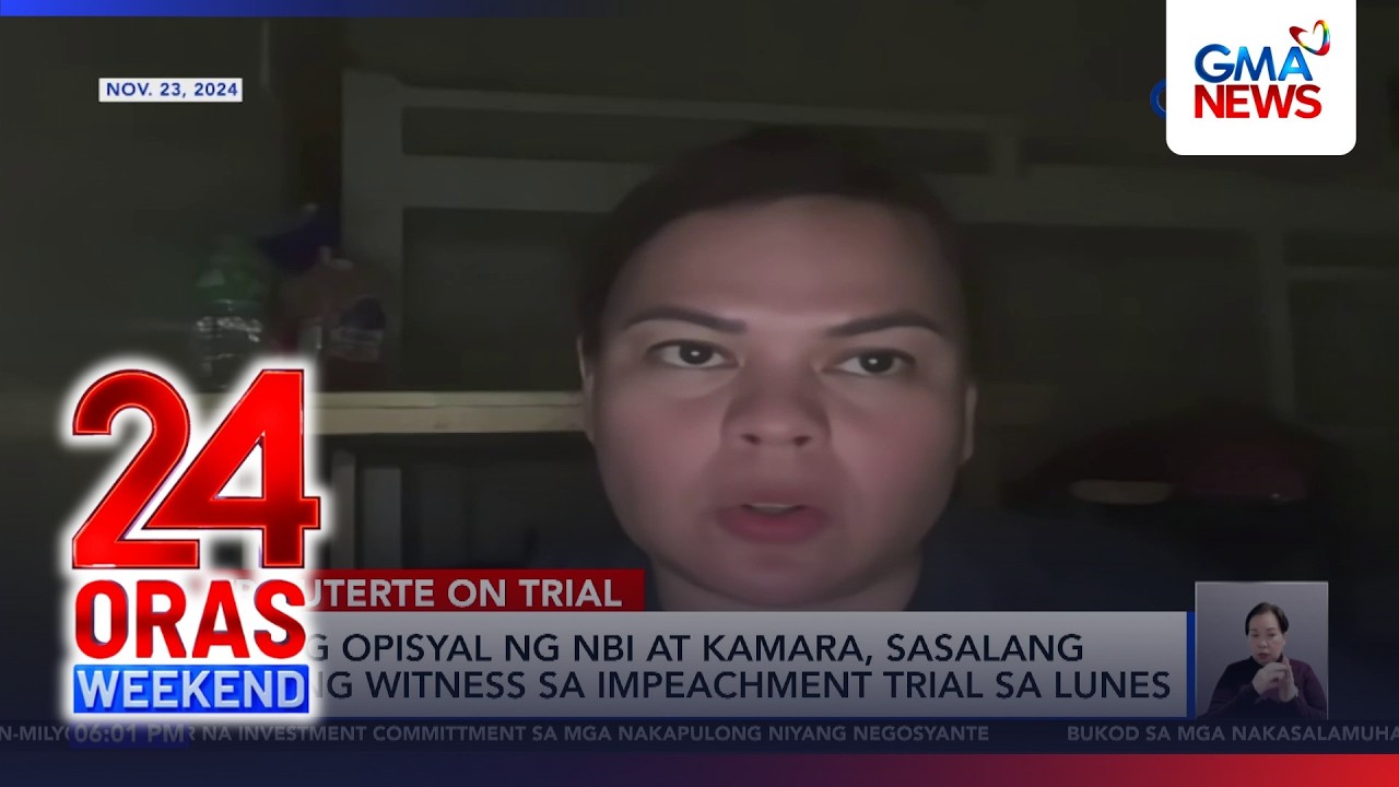 First witnesses in VP Duterte impeachment trial named | 24 Oras Weekend