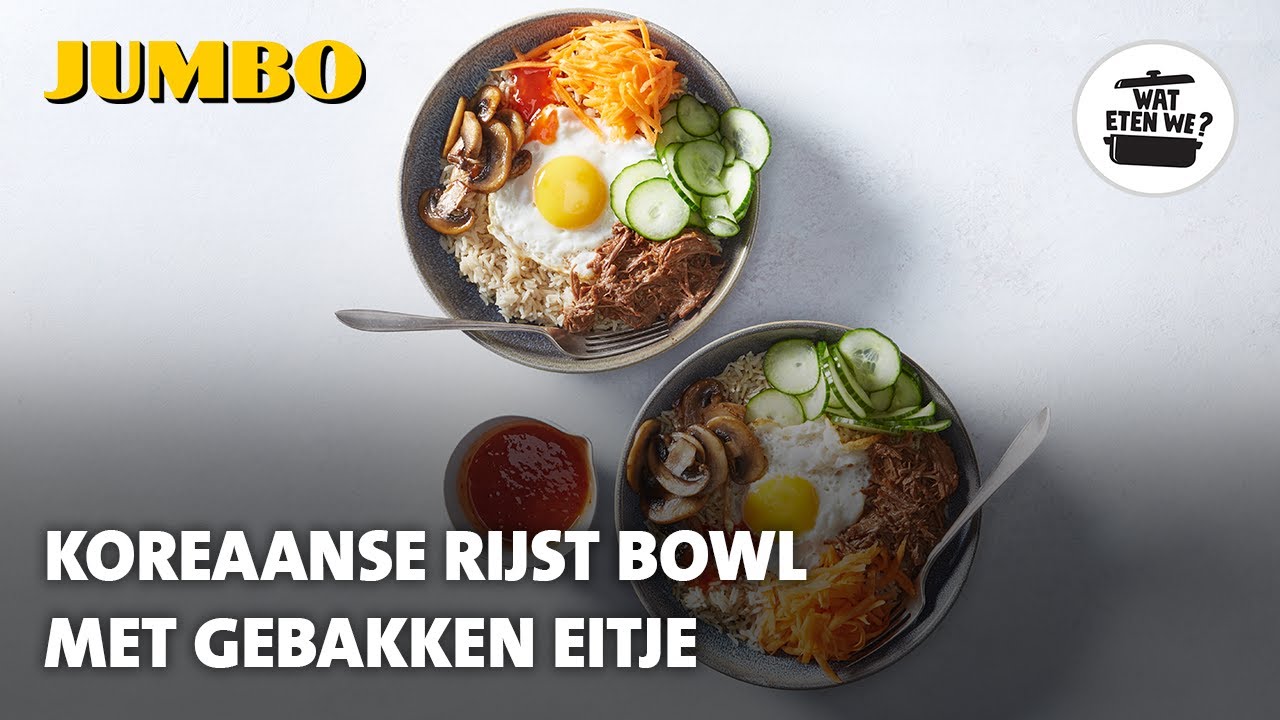 Wat eten we? Koreaanse rijstbowl met gebakken eitje