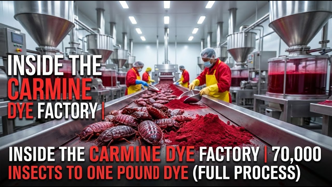 Inside The Carmine Factory | 70,000 Insects to One Pound Dye (Full Process)