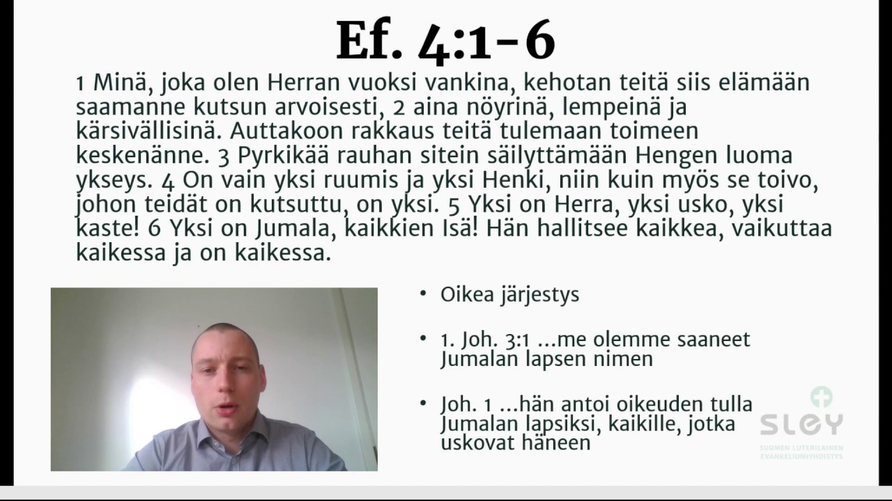 Efesolaiskirje 4 - Kristillistä elämää, Lukas Brenner