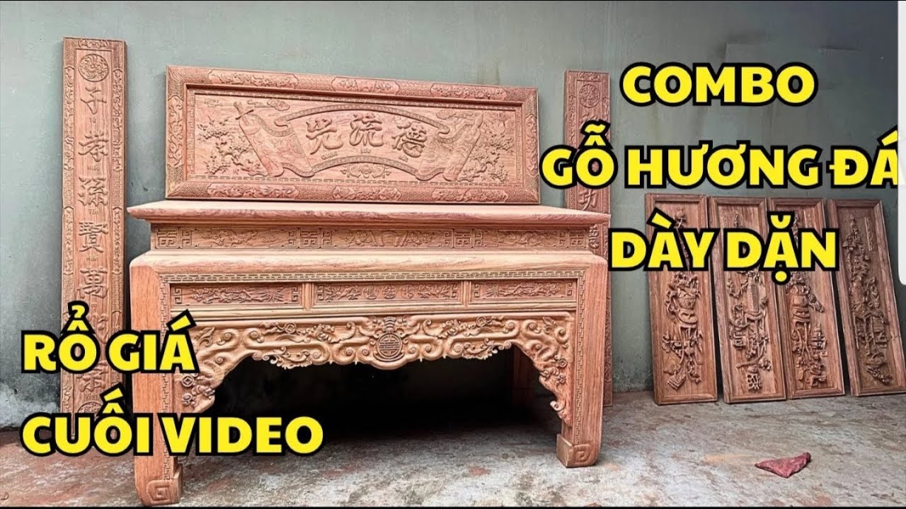 Mẫu Bàn Thờ Ngũ Phúc Kim Tiền Phù Hợp Với Mọi Nhà - Bàn Thờ Gia Tiên  Và Hoành Phi Chọn Vân Cực Đẹp