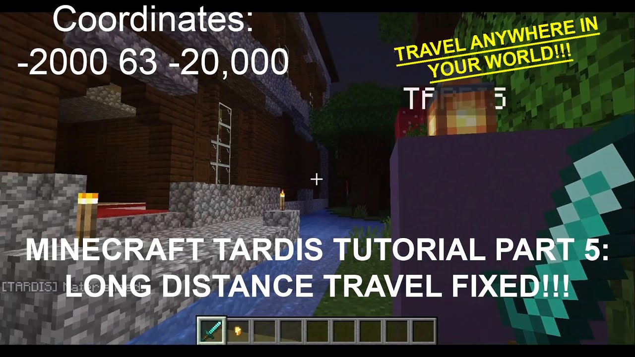 Minecraft 1.19 TARDIS Tutorial Part 5: Long Distance Travel