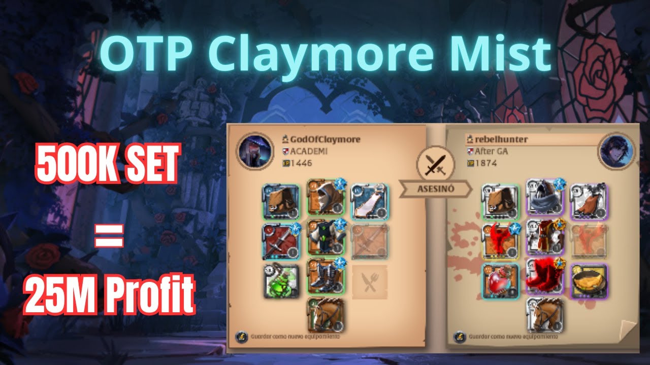 6.1 OTP Claymore Mist  PvP (Full profit) Albion online