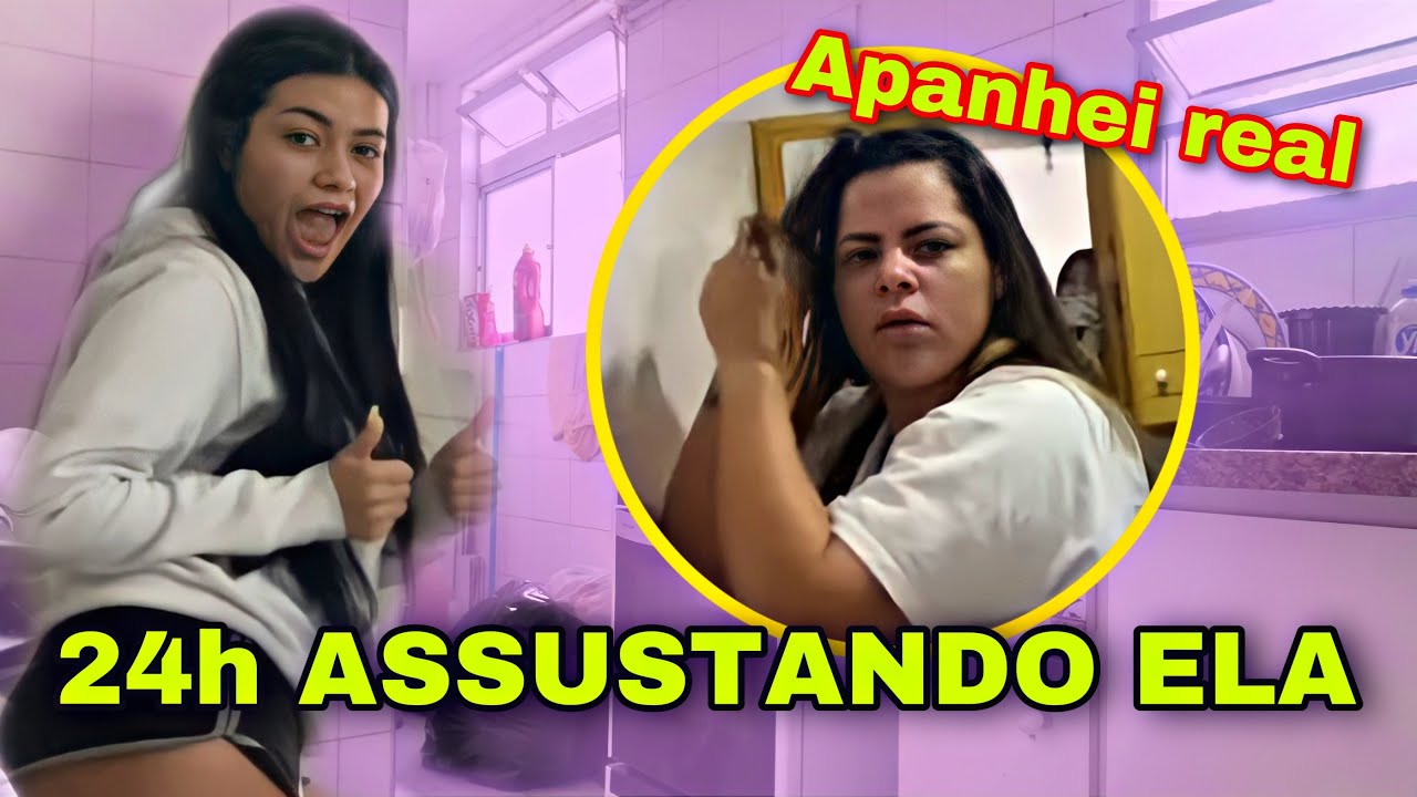 24h ASSUSTANDO MINHA MÃE 🤭😳 *apanhei real*