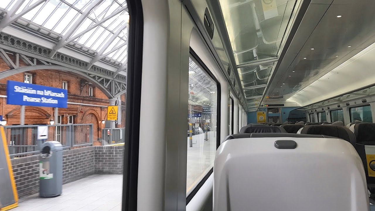 On Board an IE 22000 Class Intercity Train - Pearse Station to Grand Canal Dock, Dublin