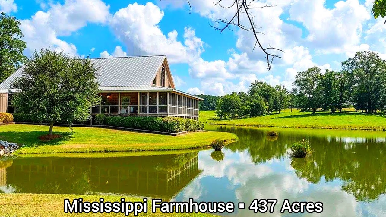 Mississippi Farmhouse For Sale | 437+ Acres | Farms Land For Sale | Income Producing Pastures