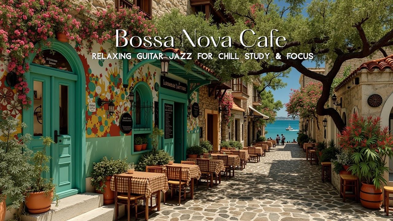 Атмосфера кафе Босса Нова | Расслабляющий гитарный джаз для учебы и фокуса