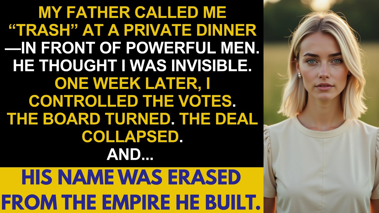 My Father Called Me “Trash”—So I Took Over His Empire And Erased His Name