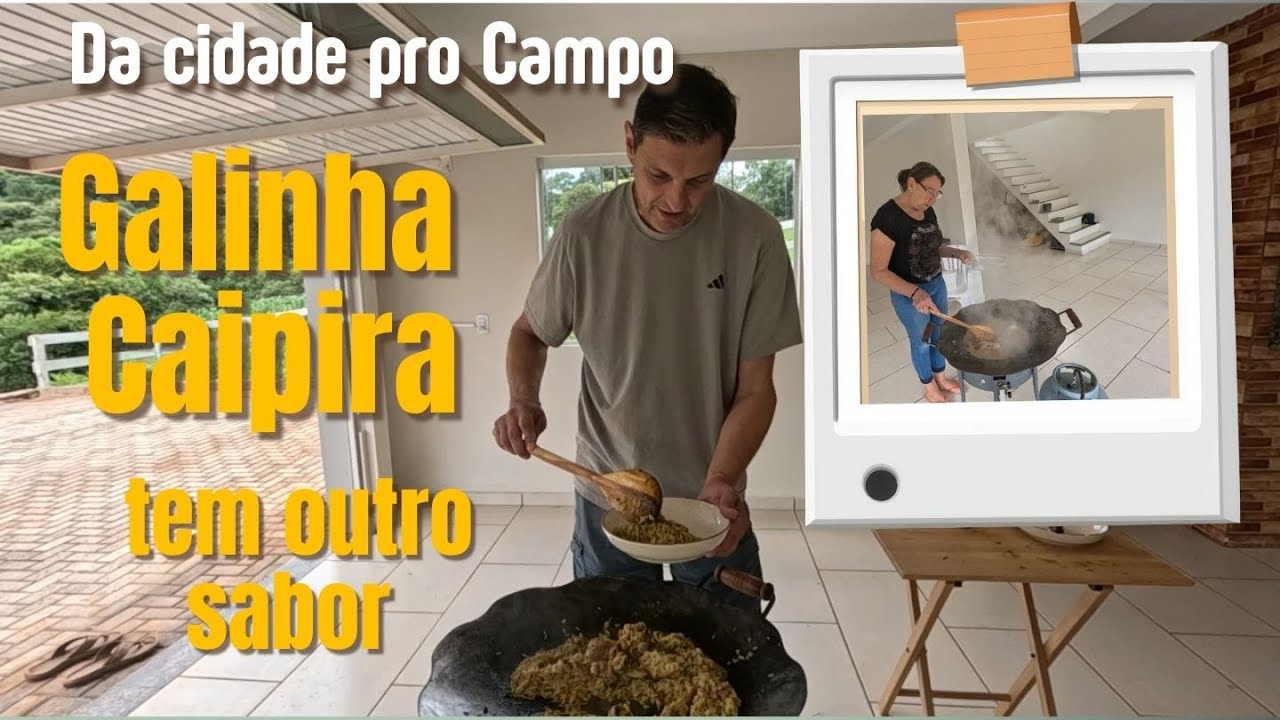 PREPARAMOS GALINHA CAIPIRA DO SÍTIO - RECEBI VISITA COM MUITAS HISTÓRIAS
