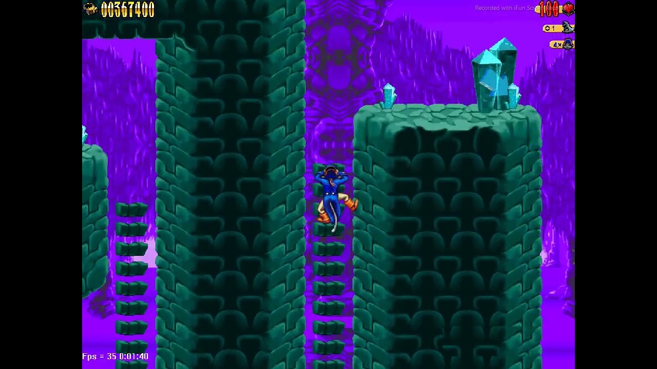 Captain claw level custom cavern of Terror perfect score 