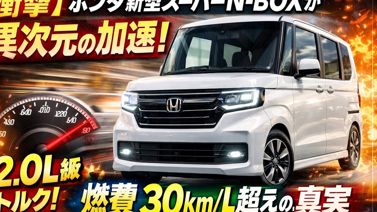 【衝撃】ホンダ新型スーパーN-BOXが異次元すぎる…発進加速が別物！2.0L級トルク×燃費30km/Lの真実｜Auto Vibe TV