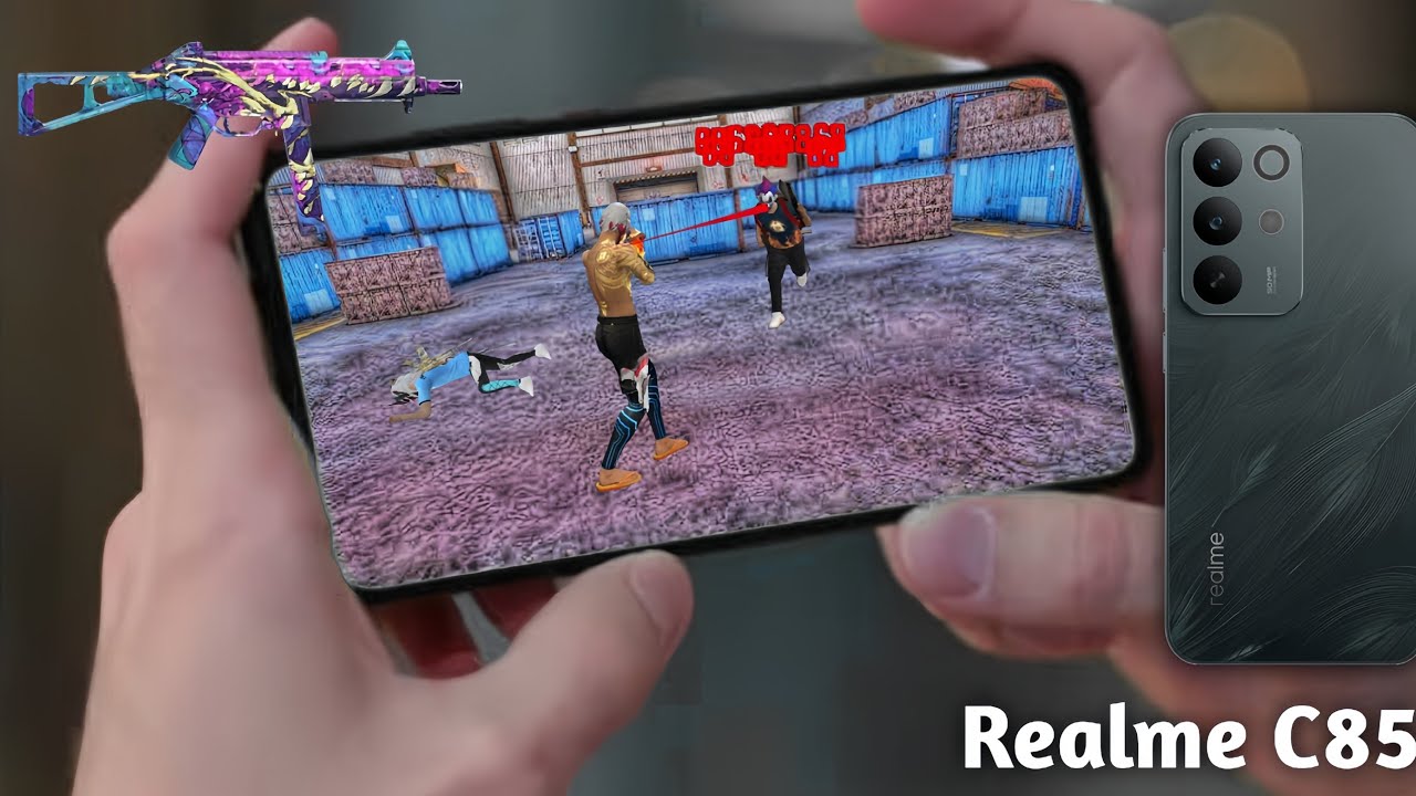 Realme C85 free fire gameplay 