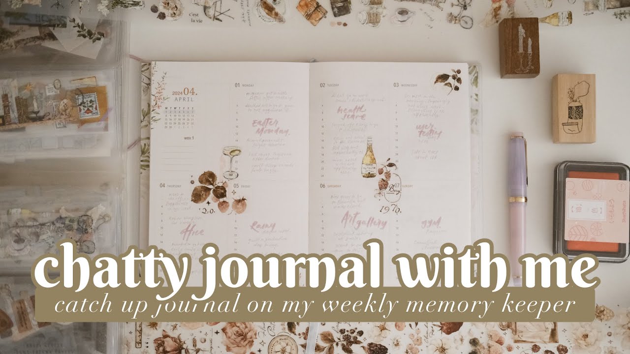 Chat and journal with me 🖋️ Weekly memory keeper on my Meow Illustration journal
