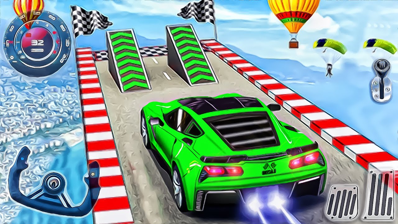 GT Mega Ramp Car Racing 3D - Impossible Car Stunts Simulator 2022 - Android GamePlay