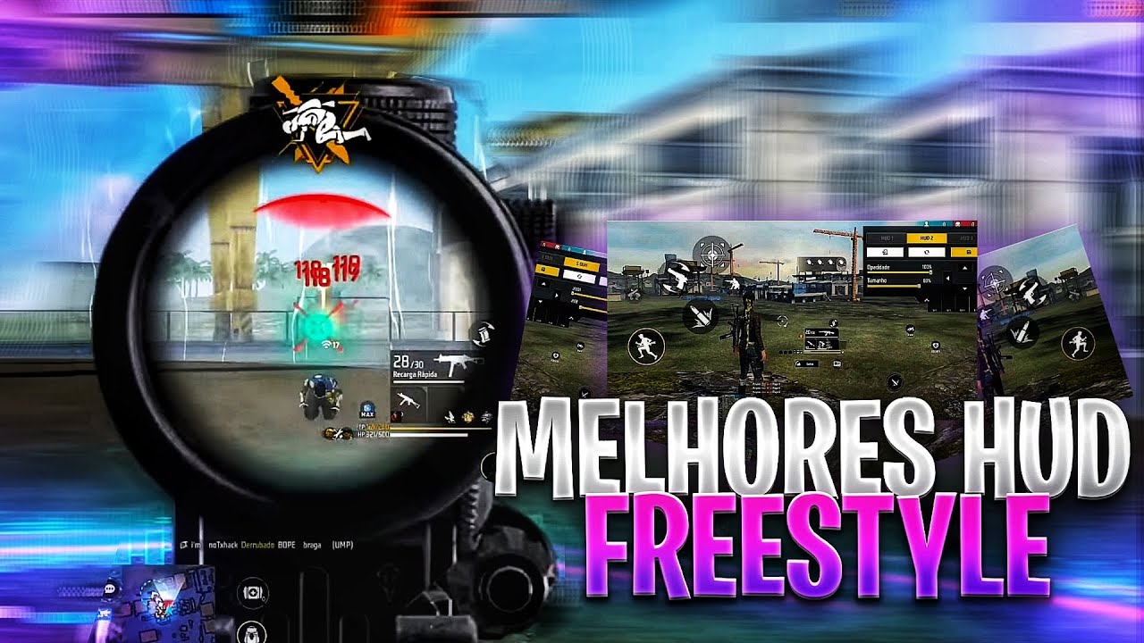 INCOMPARÁVEL!! 👾 TOP 5 MELHORES HUD FREESTYLE FREE FIRE| HUD COMPLETO!