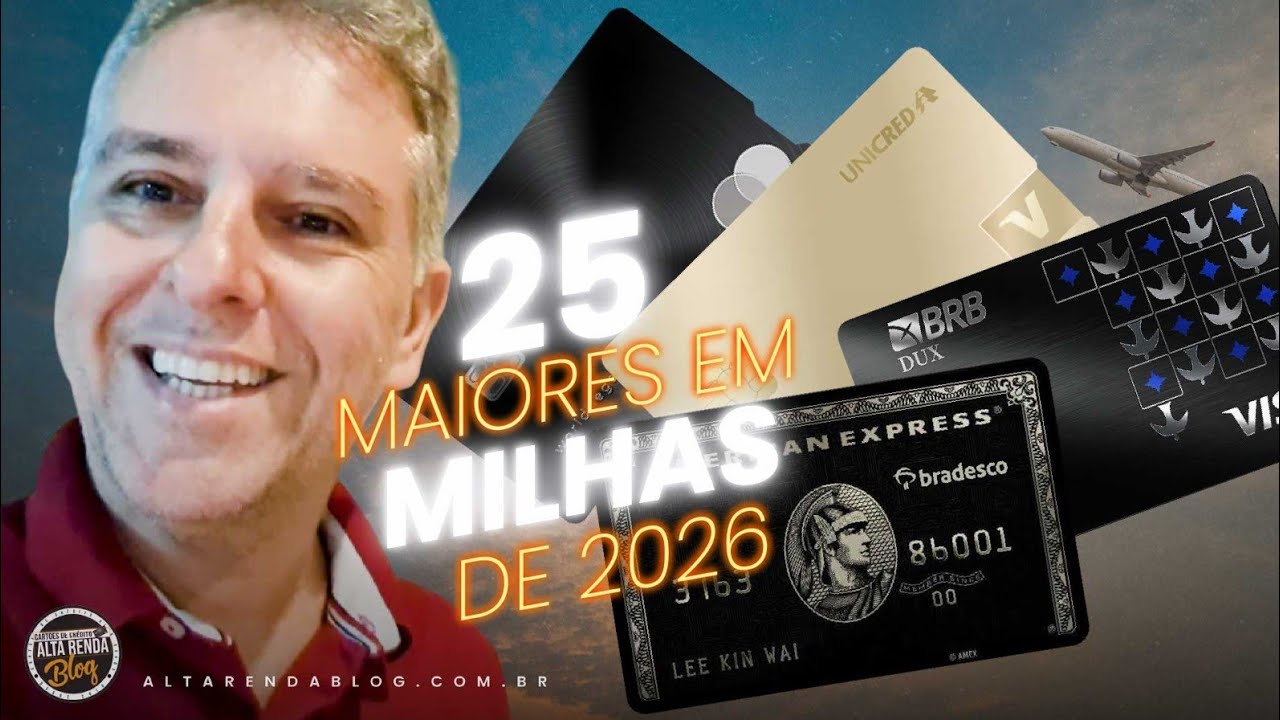 💳OS 25 MAIORES CARTÕES COM MAIOR PONTUAÇÃO EM 2026! A REVIRAVOLTA TOTAL DOS CARTÕES 