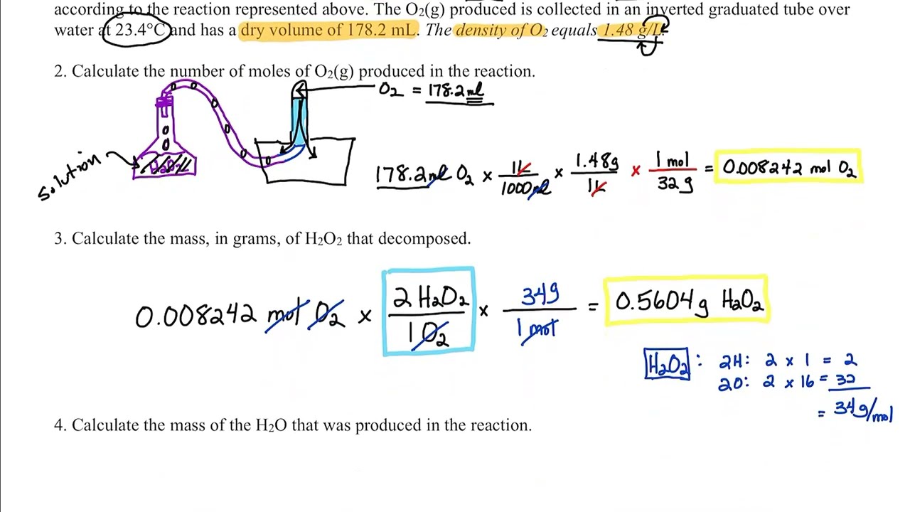Стехиометрия 1 — адаптированные решения FRQ для AP Chemistry 2009