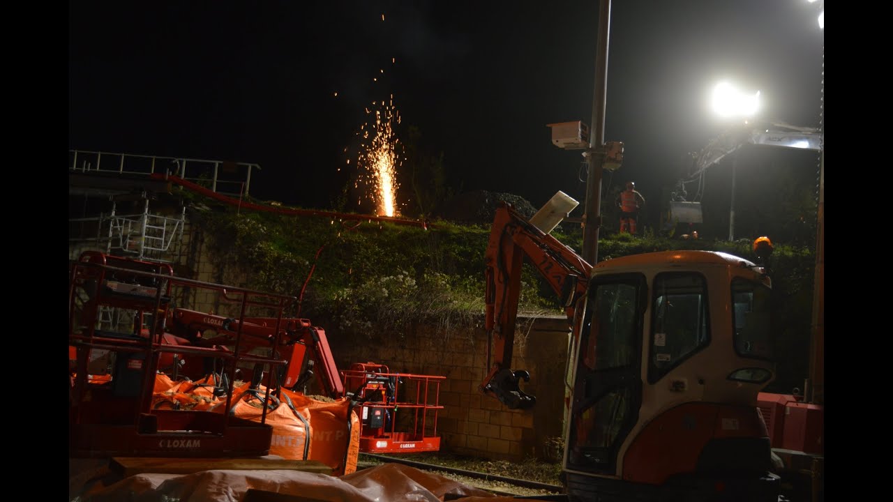 Changement  du pont rail RD1 Crouy Soissons 1ére partie le démontage. Pierre Lenoble report.