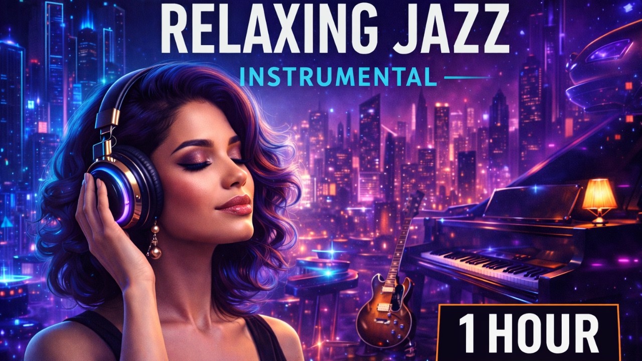 Relaxing Jazz Instrumental ✦ Neon City Vibes (1 Hour)