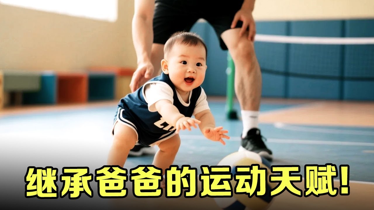 继承爸爸的运动天赋!10个月宝宝痴迷玩球类运动,看到球瞬间就两眼发光【家有好baby】