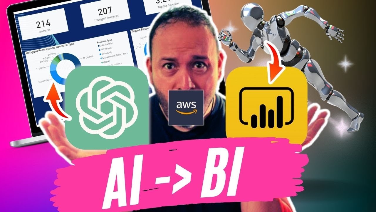 How I Use AI FREE tools to Logically Create AWS Dashboard (Power BI Tutorial) for FinOps Tagging KPI