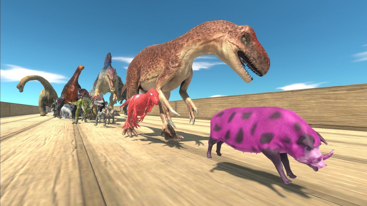 Race to eat an alien pig - Animal Revolt Battle Simulator