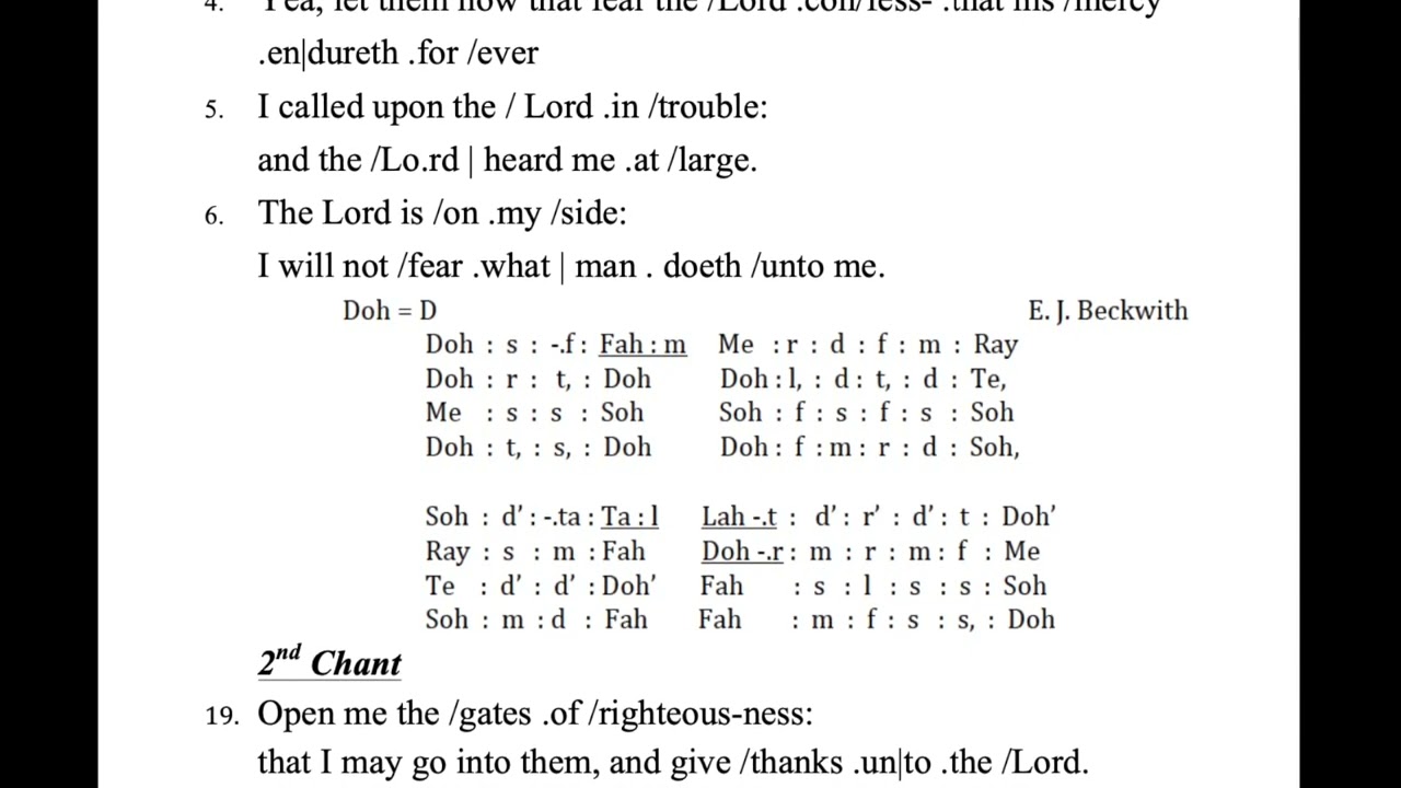 🎵Psalm 118 (vs. 1-6, 19-29) | Elvey, Beckwith | Anglican Chant