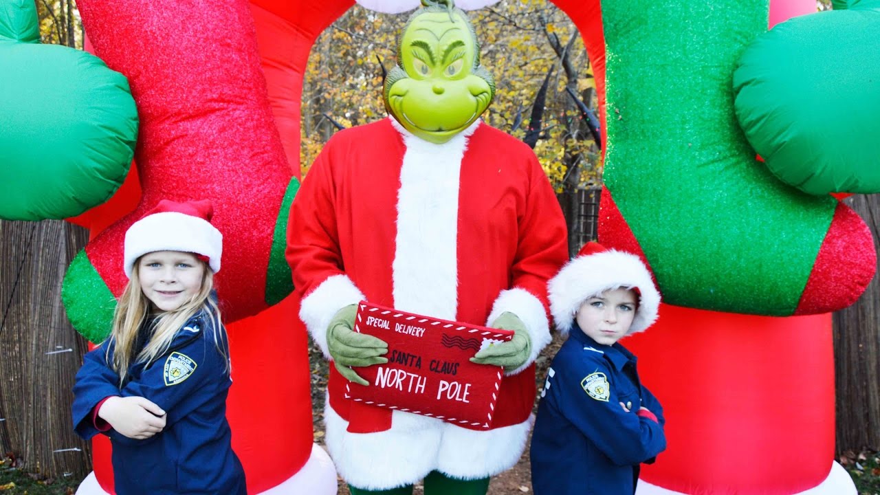 North Pole Patrol Show the Grinch and Max Around North Pole Town