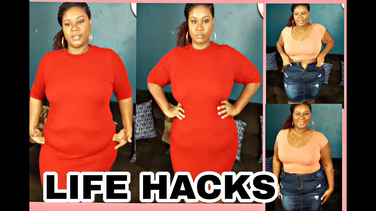 5 FAT GIRL HACKS TIPS IDEAS|| TESTING POPULAR PLUS SIZE HACKS